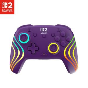 image:imageTurtle Beach Afterglow Wave Wireless RGB Gaming Controller  Officially Licensed for Nintendo Switch 2 Nintendo SwitchSwitch LiteOLED  TMR Thumbsticks Customizable Lighting  BluePurple