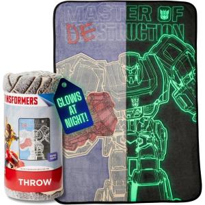 image:imageFranco Collectibles Nintendo Donkey Kong Gaming Bedding Super Soft Micro Raschel Throw 46 in x 60 in Officially Licensed ProductTransformers  Glow in the Dark