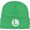 image:imageNintendo Beanie  Super Mario Bros Mario and Luigi Embroidered Patch 2Pack Knit Cuffed Cold Weather Beanie Set for Men and Women Multicolored