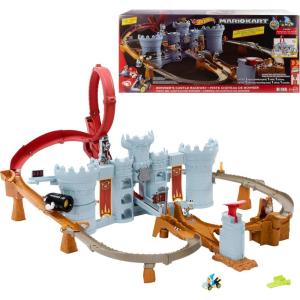image:imageHot Wheels Toy Car Track Set Mario Kart Bowsers Castle Playset amp 164 Scale DieCast Kamek Interactive Play with Storage for 30 VehiclesBowser Track Set