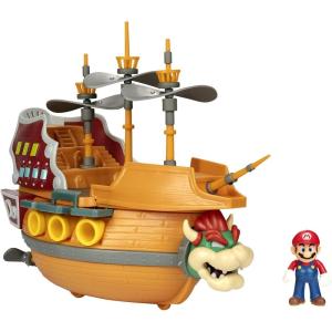 image:imageSuper Mario Deluxe Bowsers Air Ship Playset with Mario Action Figure  Authentic inGame Sounds amp Spinning Propellers