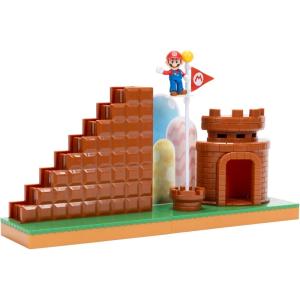 image:imageSuper Mario Nintendo 25 Action Figures Course Complete Playset with Mario Figure Interactive Stairs Flagpole Castle and Base Platform