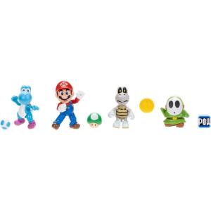 image:imageSuper Mario Nintendo 4 Inch Action Figure Wave 40 4Pack Includes Mario Dry Bones Light Blue Yoshi and Green Shy Guy