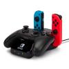 image:imagePowerA Controller Charging Base for Nintendo Switch Black Wireless Controller charging Charge rechargeable battery Nintendo Switch JoyCon Charging PowerA Wireless ChargingCharging Base
