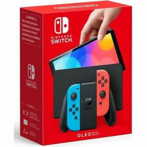 image:imageNintendo Switch  OLED Model wWhite JoyConNeon Blue and Red
