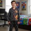 image:imageSuper Mario Donkey Kong Boys Pajama Set  2 Piece Kids Button Down Long Sleeve Coat Style Matching PJs  Official ProductBlack Dk