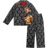 image:imageSuper Mario Donkey Kong Boys Pajama Set  2 Piece Kids Button Down Long Sleeve Coat Style Matching PJs  Official ProductBlack Dk