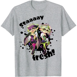 image:imageNintendo Splatoon Squid Sisters Stay Fresh Graphic TShirt TShirtHeather Grey