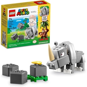 image:imageLEGO Super Mario Rambi The Rhino Expansion Set 71420 Game Inspired Building Toy Set to Combine with a Starter Course This Collectible Super Mario Bros Toy Makes a Great Gift for Kids Ages 7 and Up